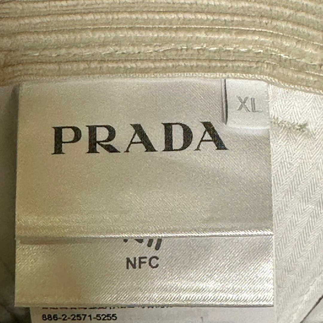 『PRADA』プラダ (XL) ロゴプレート コーデュロイ カーゴパンツ