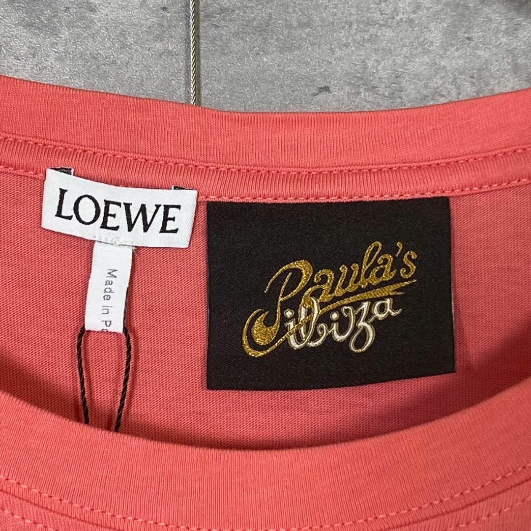 『LOEWE』ロエベ (M) ビーズロゴ フリンジ t シャツ