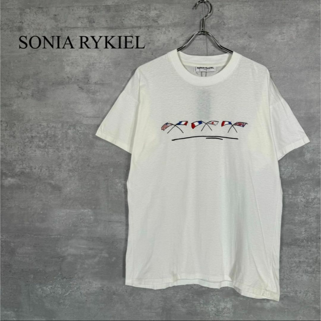 『SONIA RYKIEL』ソニアリキエル 刺繍 半袖Tシャツ