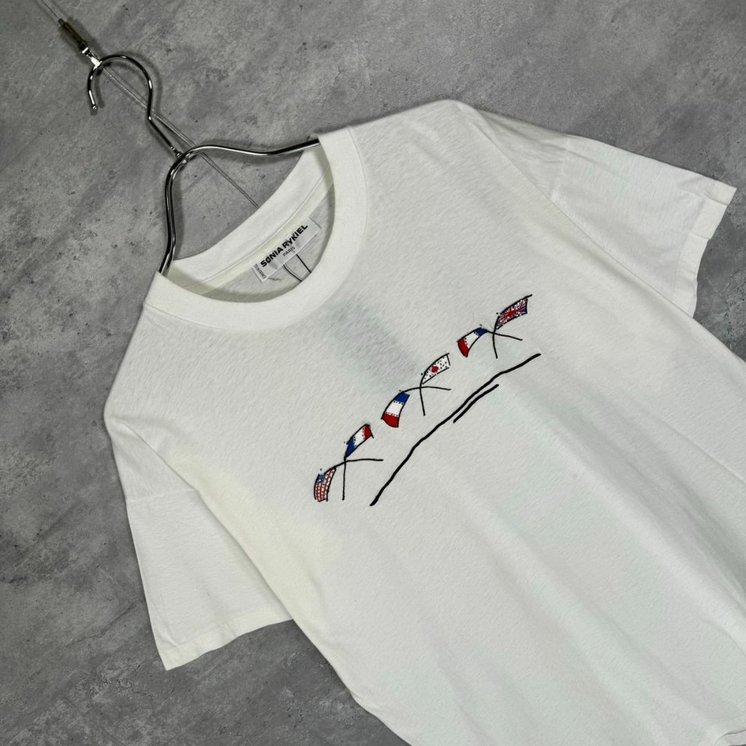 『SONIA RYKIEL』ソニアリキエル 刺繍 半袖Tシャツ