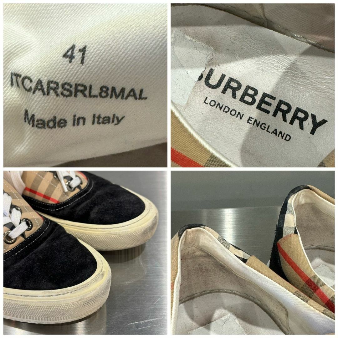 『BURBERRY』バーバリー (41) ノバチェック柄 スニーカー