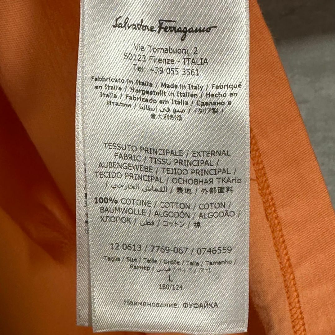 『salvatore ferragamo』フェラガモ (L) プリントTシャツ