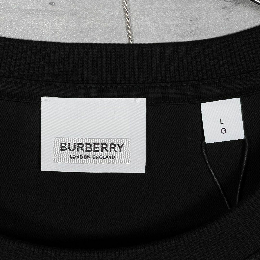 『BURBERRY』バーバリー (L) ロゴ コットン Tシャツ