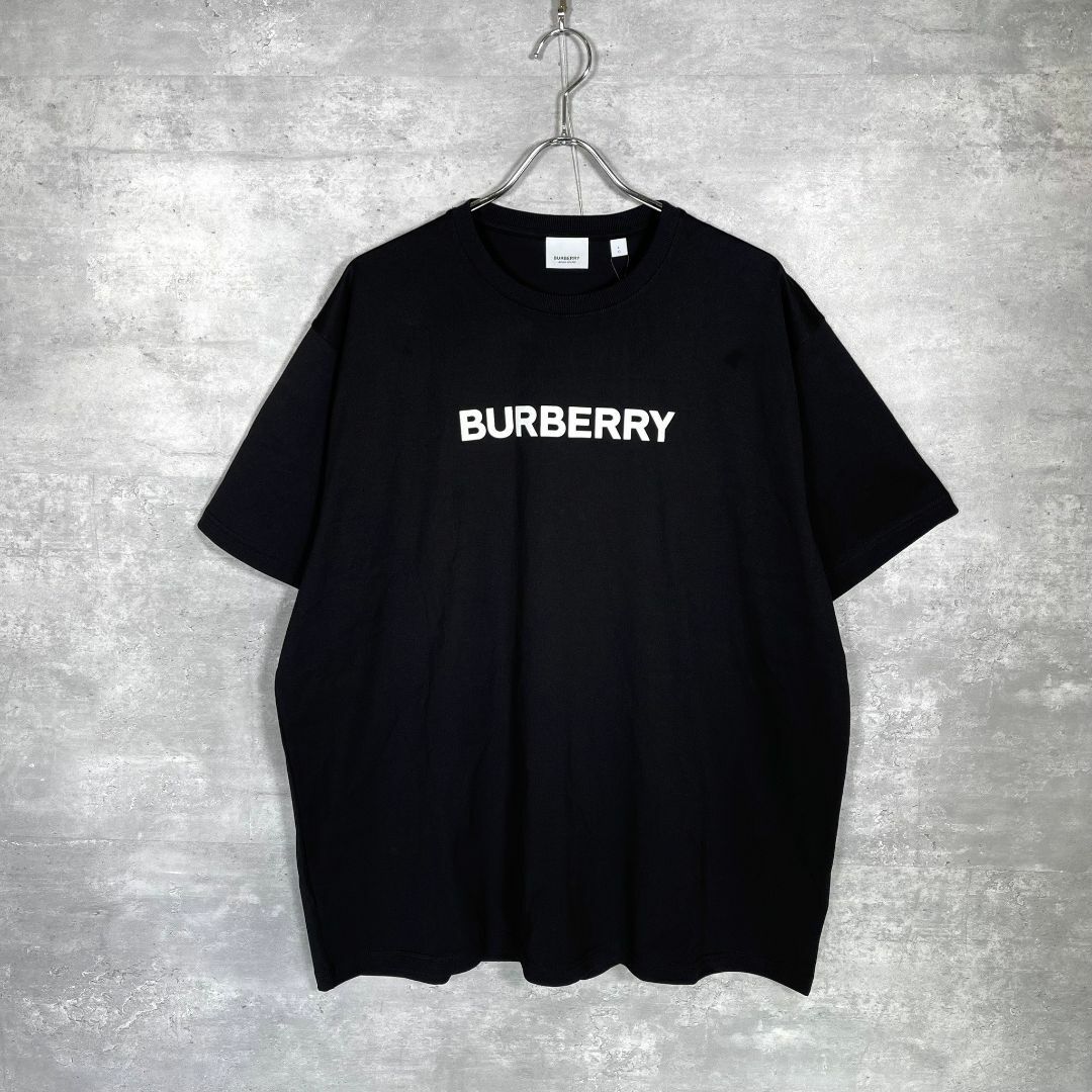 『BURBERRY』バーバリー (L) ロゴ コットン Tシャツ