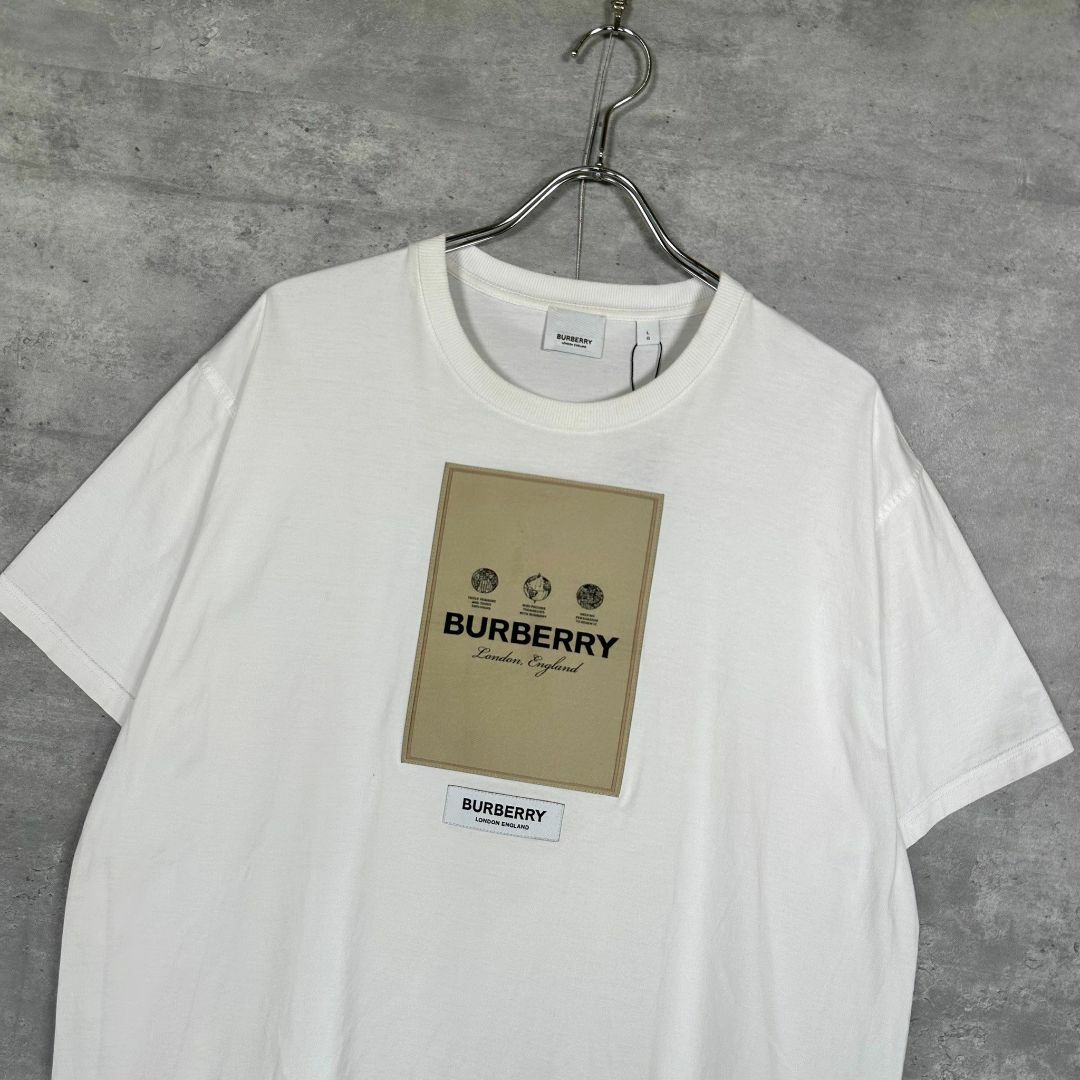 『BURBERRY』バーバリー (L) コットン オーバーサイズ Tシャツ