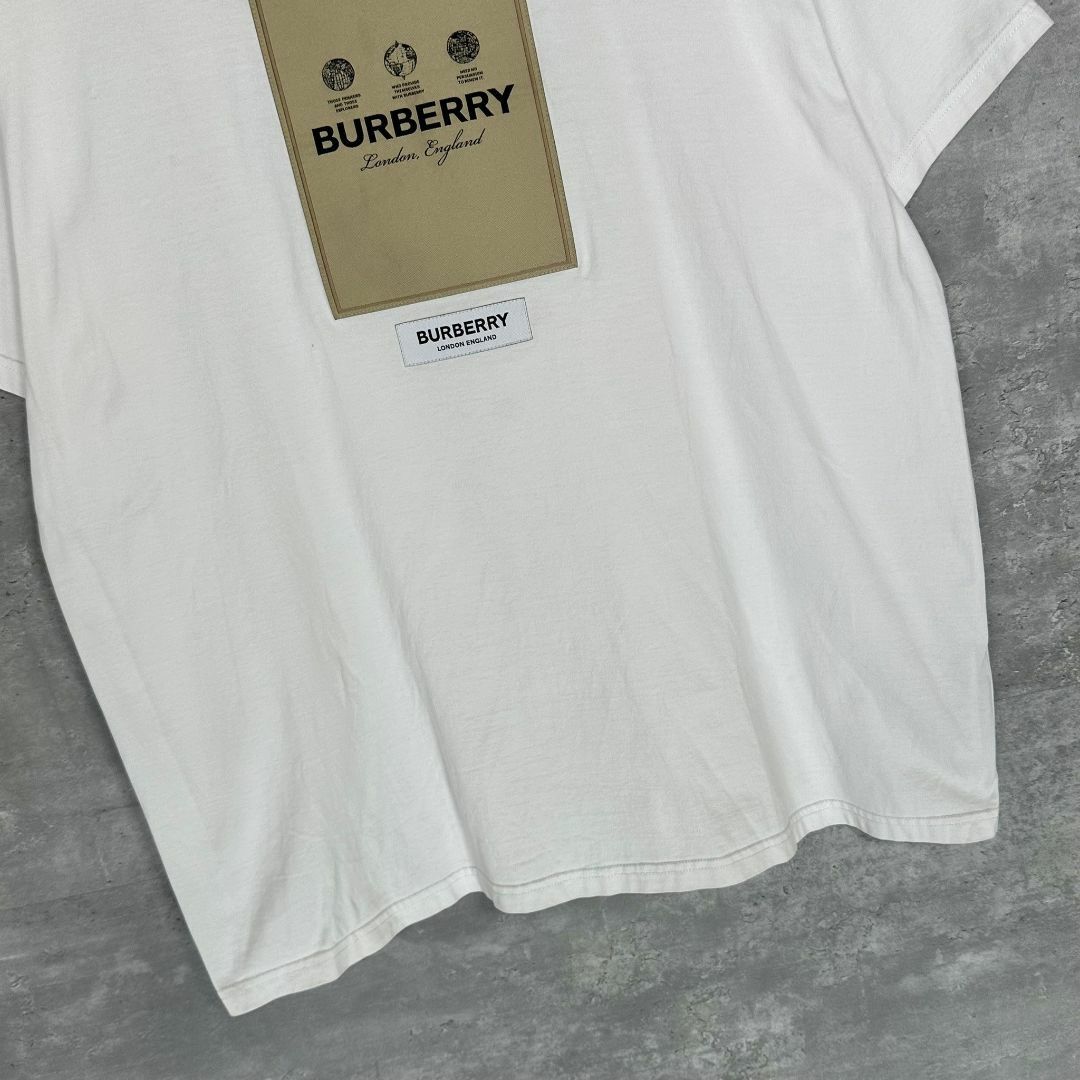 『BURBERRY』バーバリー (L) コットン オーバーサイズ Tシャツ