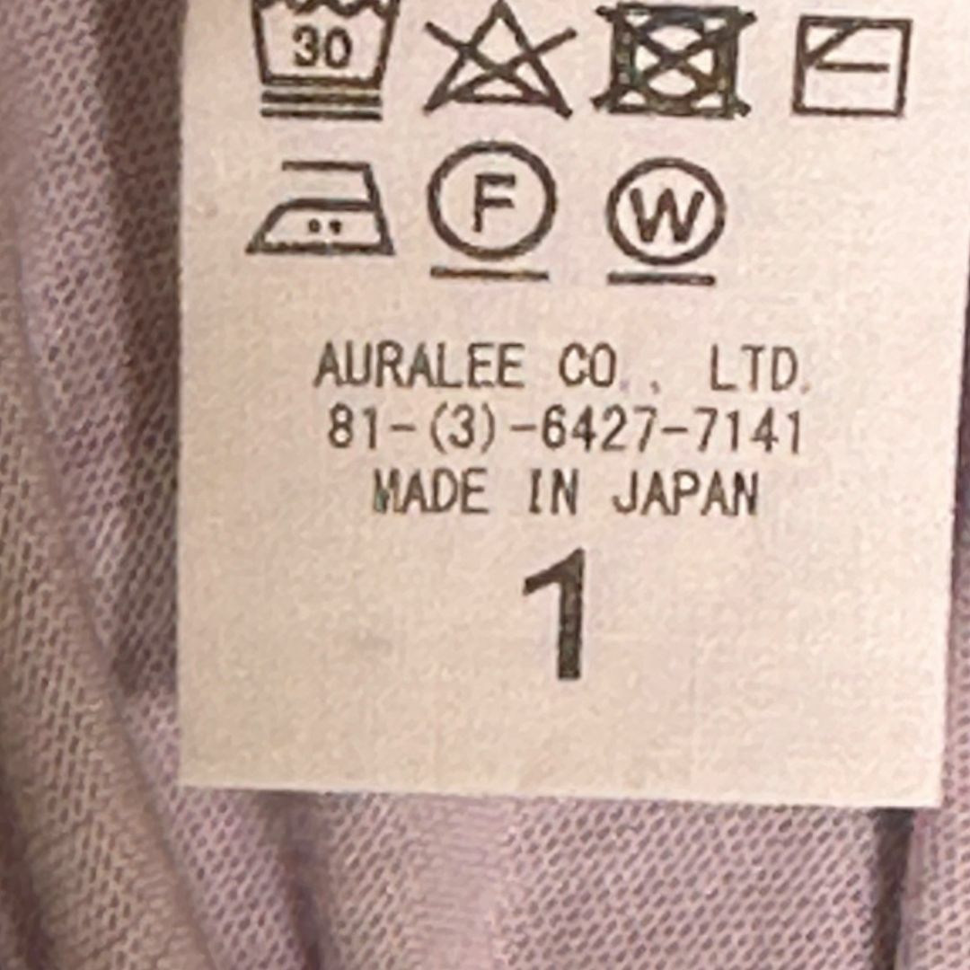 『AURALEE』オーラリー (1) 半袖 無地 コットンTシャツ
