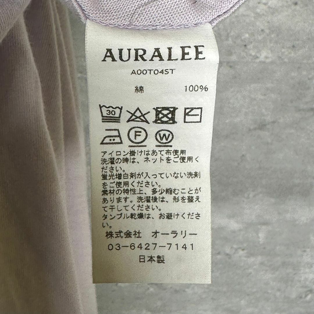 『AURALEE』オーラリー (1) 半袖 無地 コットンTシャツ