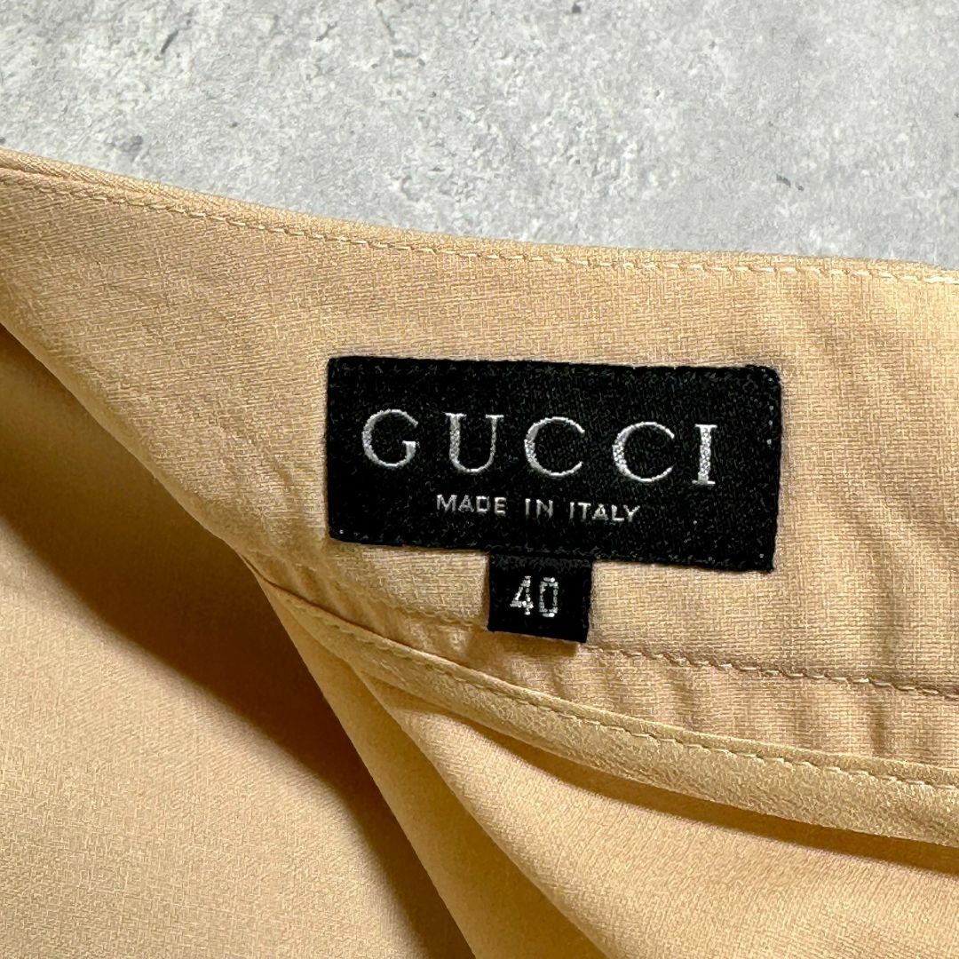 『GUCCI』グッチ (40) ウール フレアパンツ