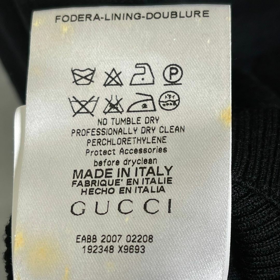 『GUCCI』グッチ (S) リブネックノースリーブニット