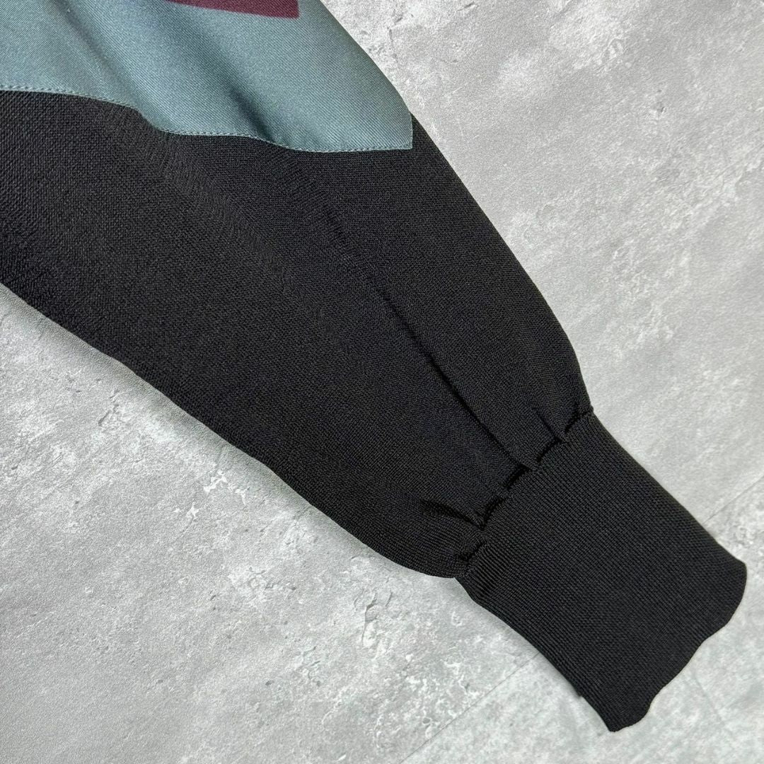 『HERMES』エルメス (40) 総柄切替モックネックニット