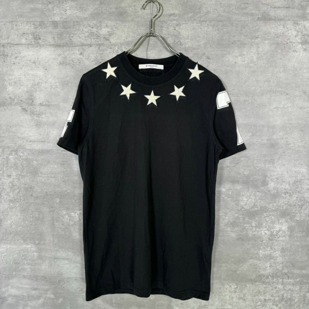 『GIVENCHY』ジバンシー (XS) スターパッチナンバリングTシャツ