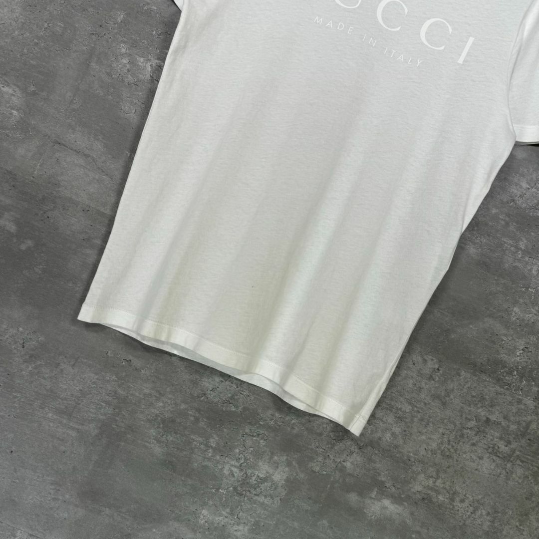 『GUCCI』グッチ (S) ロゴプリントTシャツ