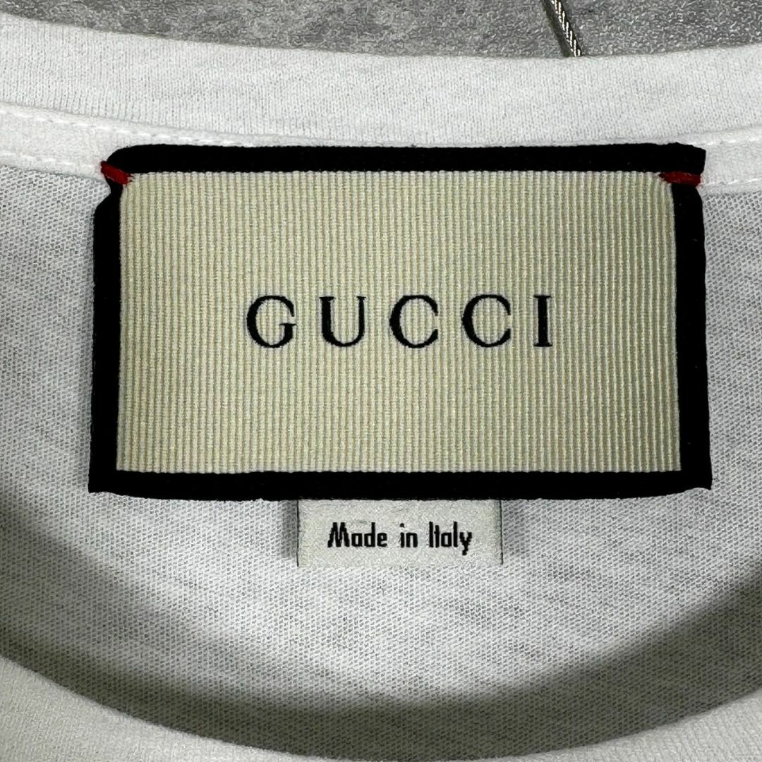 『GUCCI』グッチ (S) ロゴプリントTシャツ