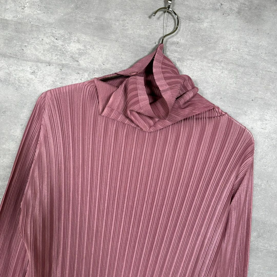 『ISSEY MIYAKE』イッセイミヤケ (3) プリーツ ハイネックシャツ
