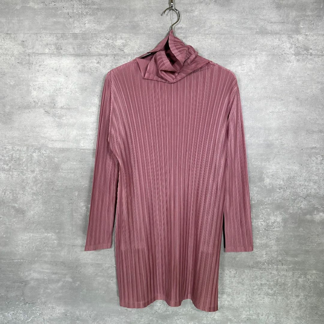 『ISSEY MIYAKE』イッセイミヤケ (3) プリーツ ハイネックシャツ