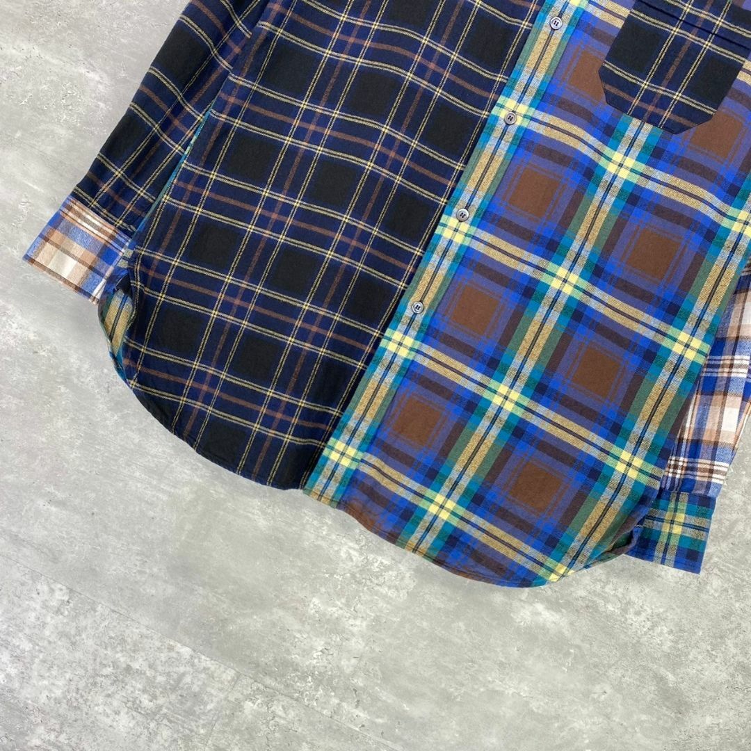 『LOEWE』ロエベ (M) クレイジーパターンチェック柄シャツ