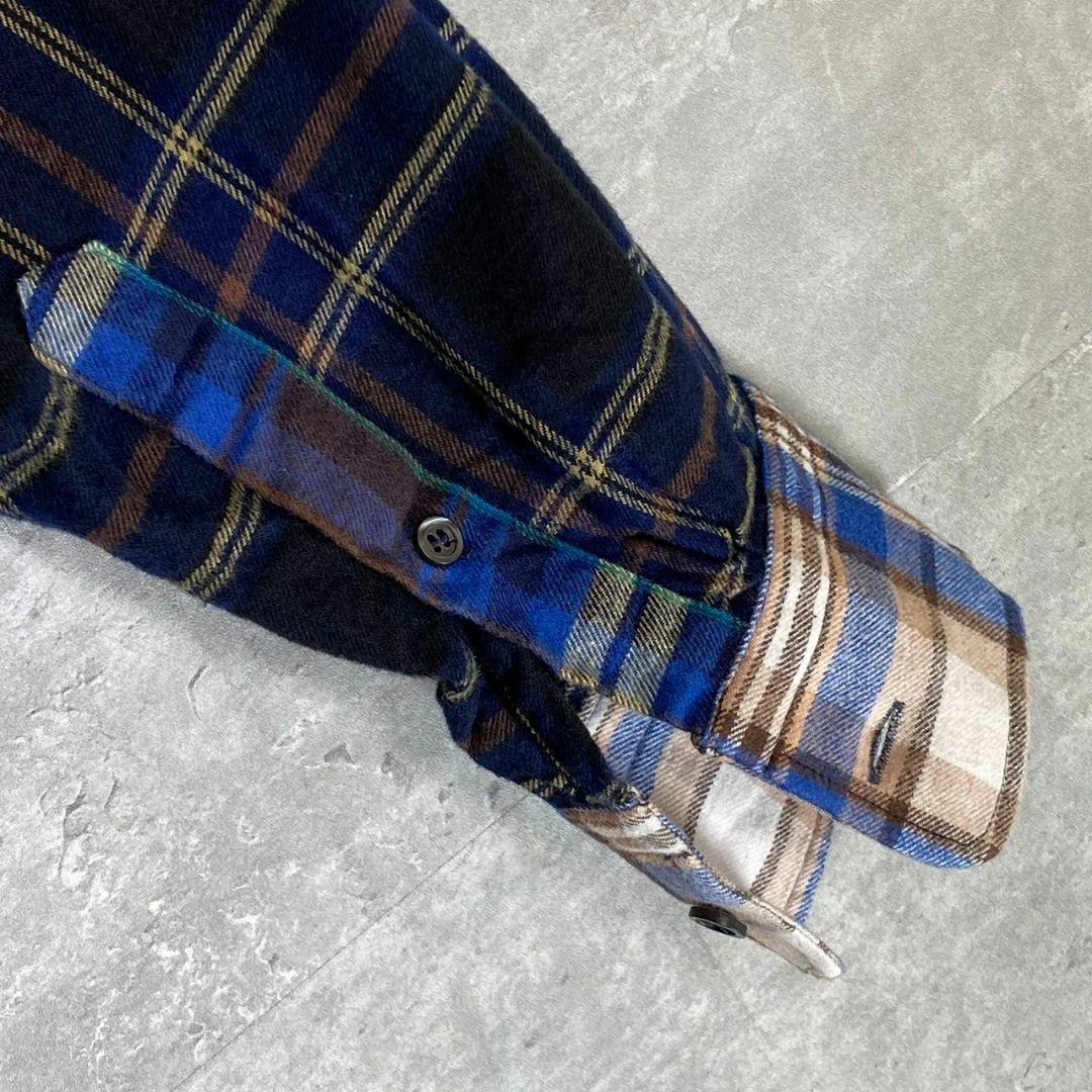 『LOEWE』ロエベ (M) クレイジーパターンチェック柄シャツ