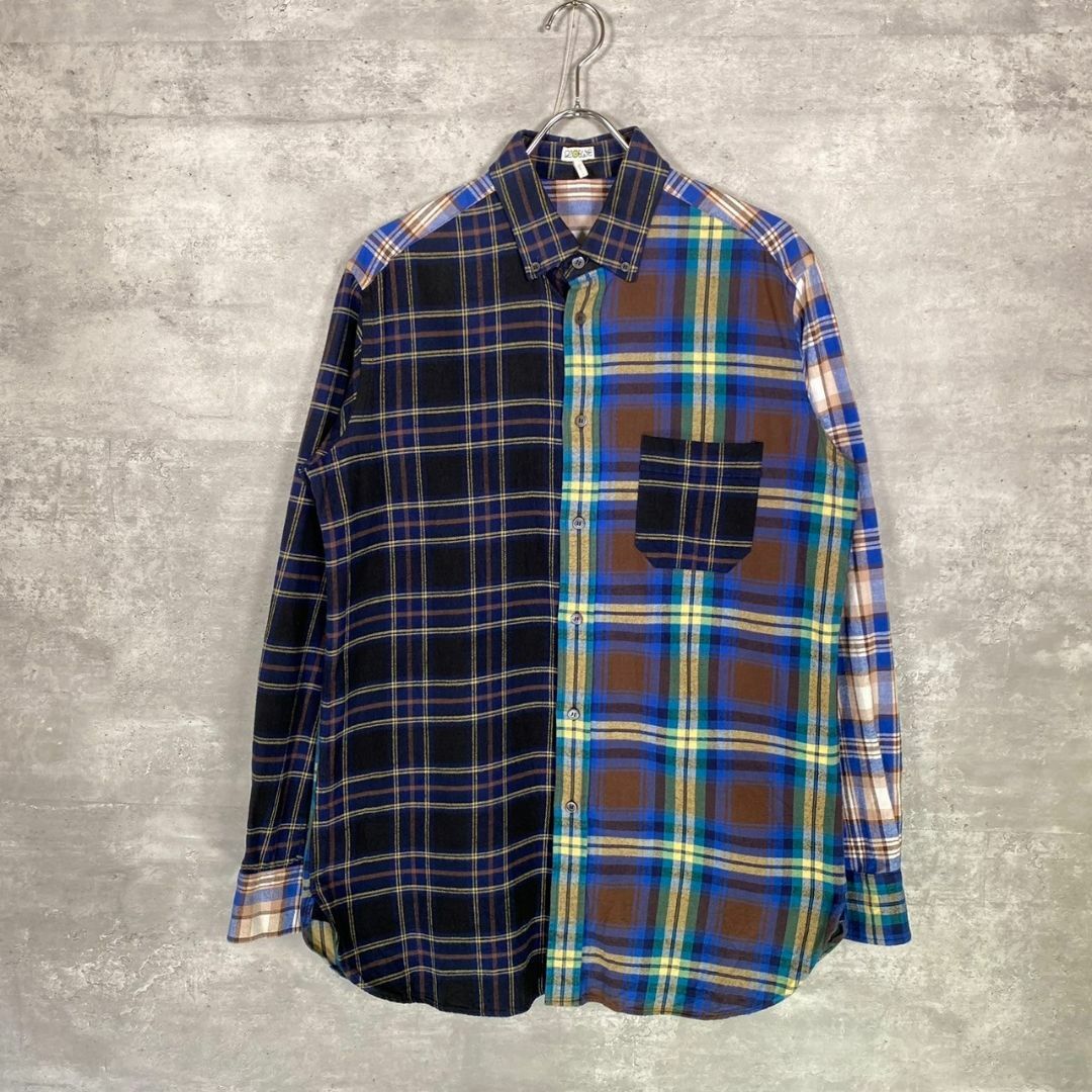 『LOEWE』ロエベ (M) クレイジーパターンチェック柄シャツ
