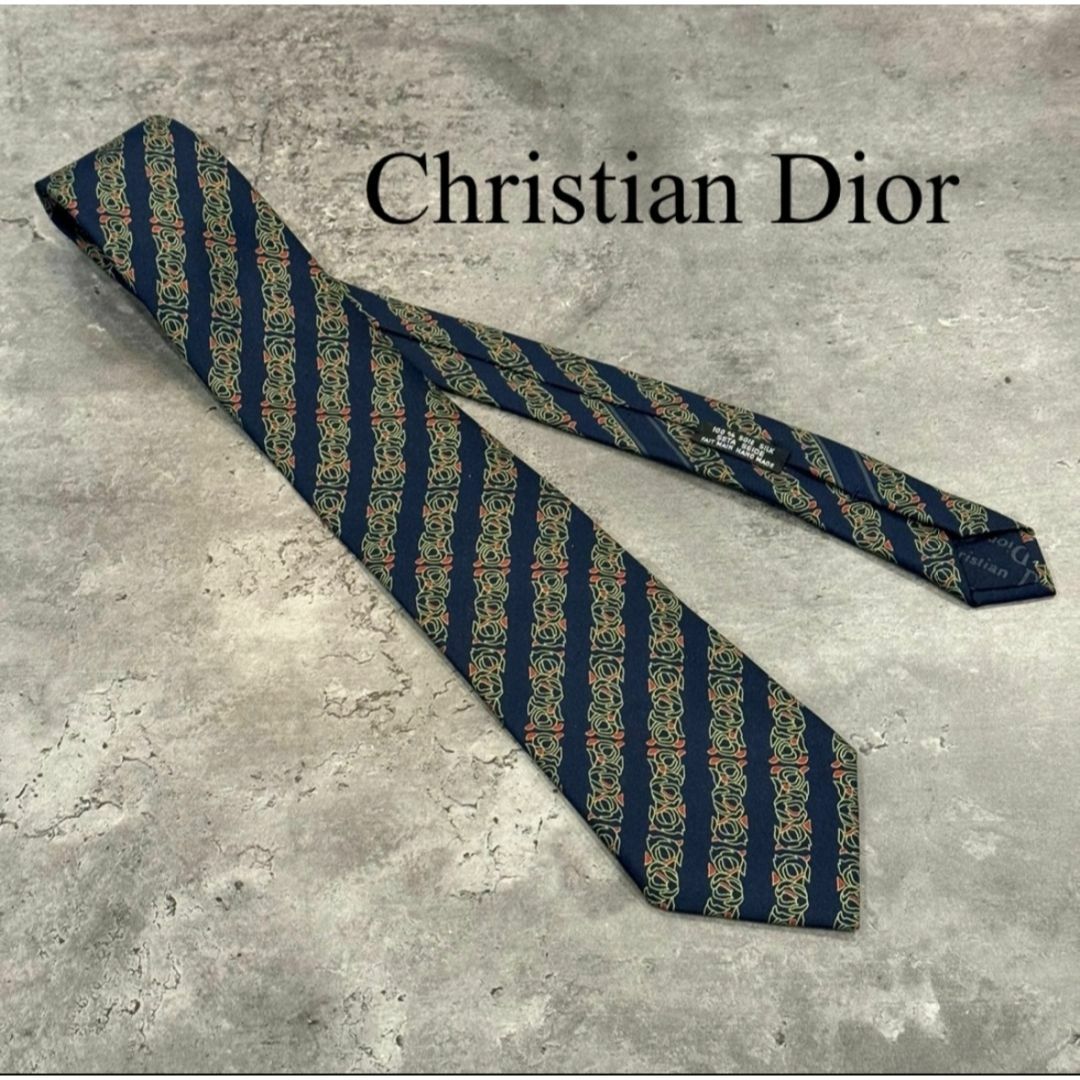 『Christian Dior』クリスチャンディオール 総柄ネクタイ