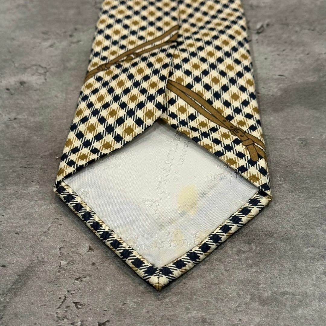『Aquascutum』アクアスキュータム チェック柄ネクタイ