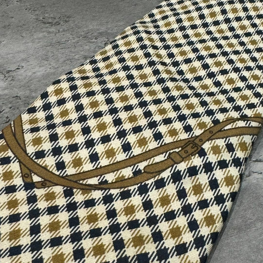 『Aquascutum』アクアスキュータム チェック柄ネクタイ