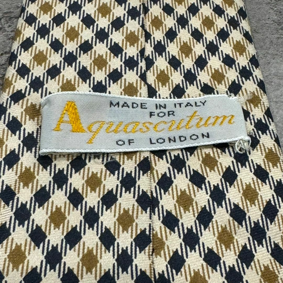 『Aquascutum』アクアスキュータム チェック柄ネクタイ