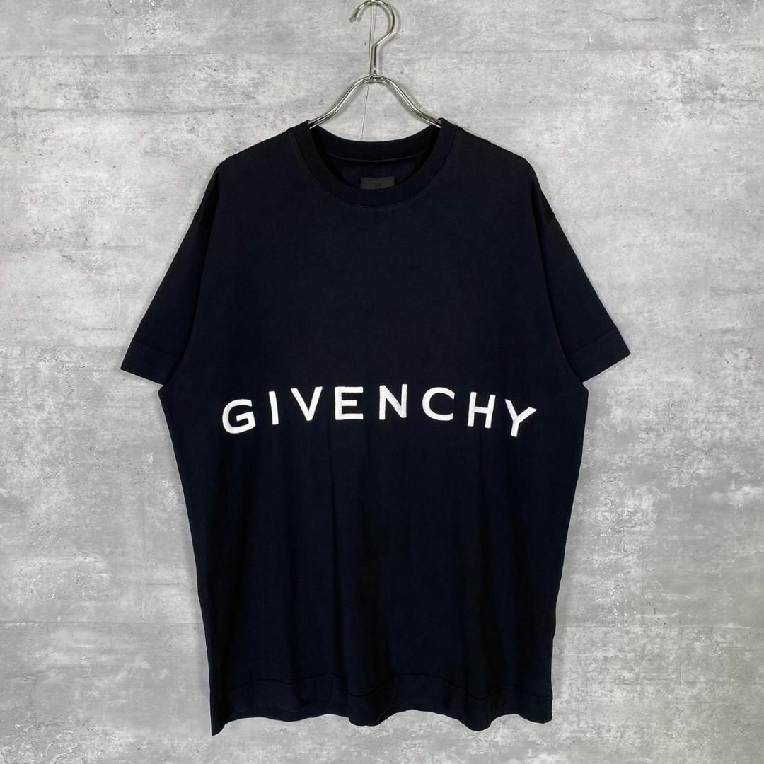 『GIVENCHY』ジバンシー (M) エンブロイダリーロゴ半袖BIG Tシャツ