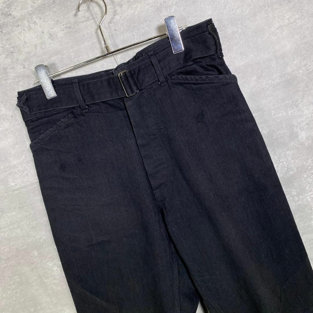 『COMOLI』コモリ (1) ベルト付き ワイドデニムワークパンツ