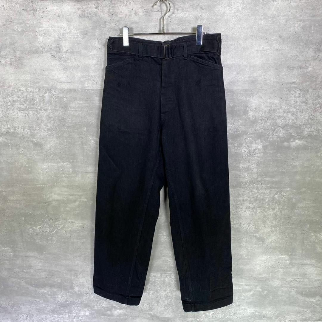『COMOLI』コモリ (1) ベルト付き ワイドデニムワークパンツ