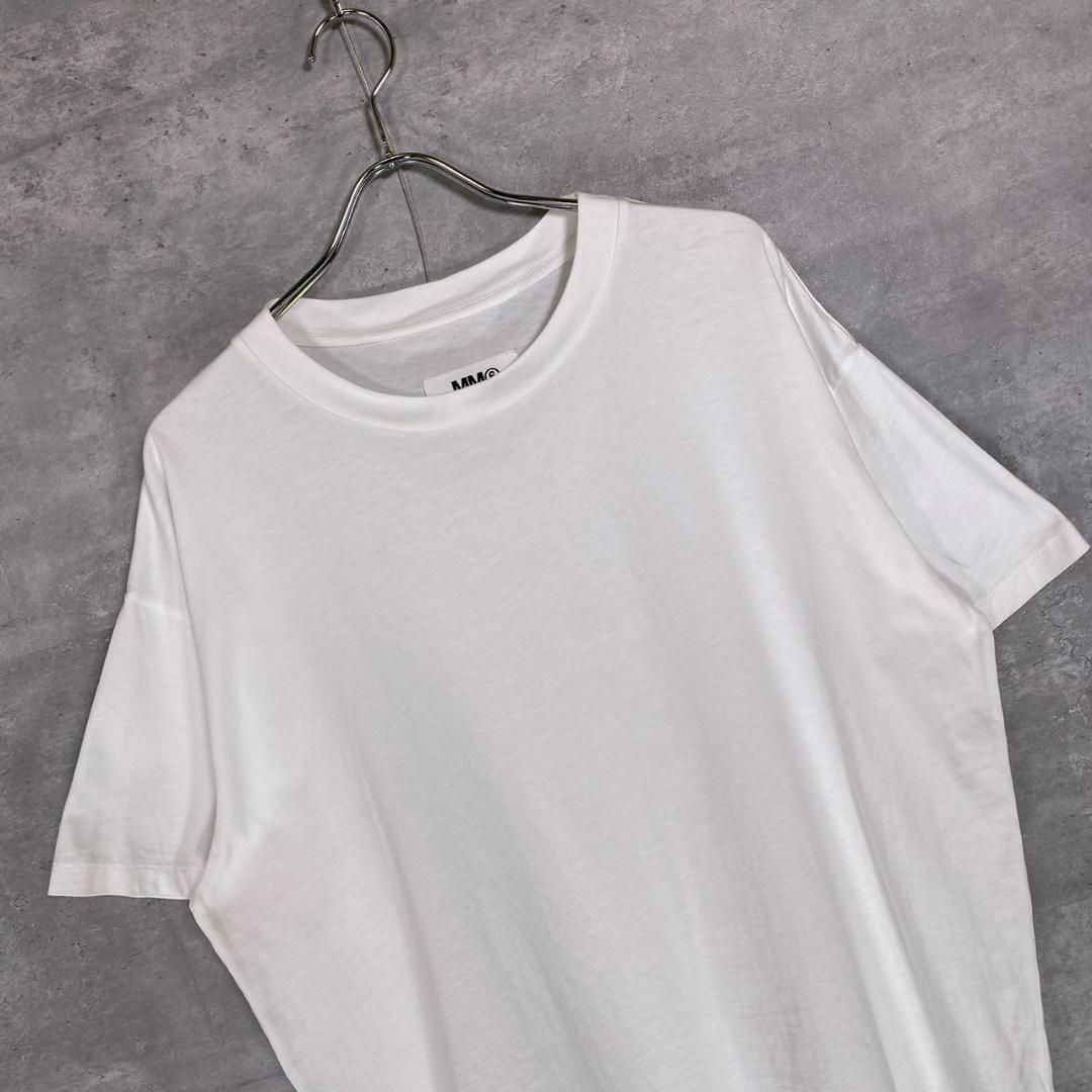 『MM6』エムエムシックス (M) オーバーサイズ無地半袖Tシャツ