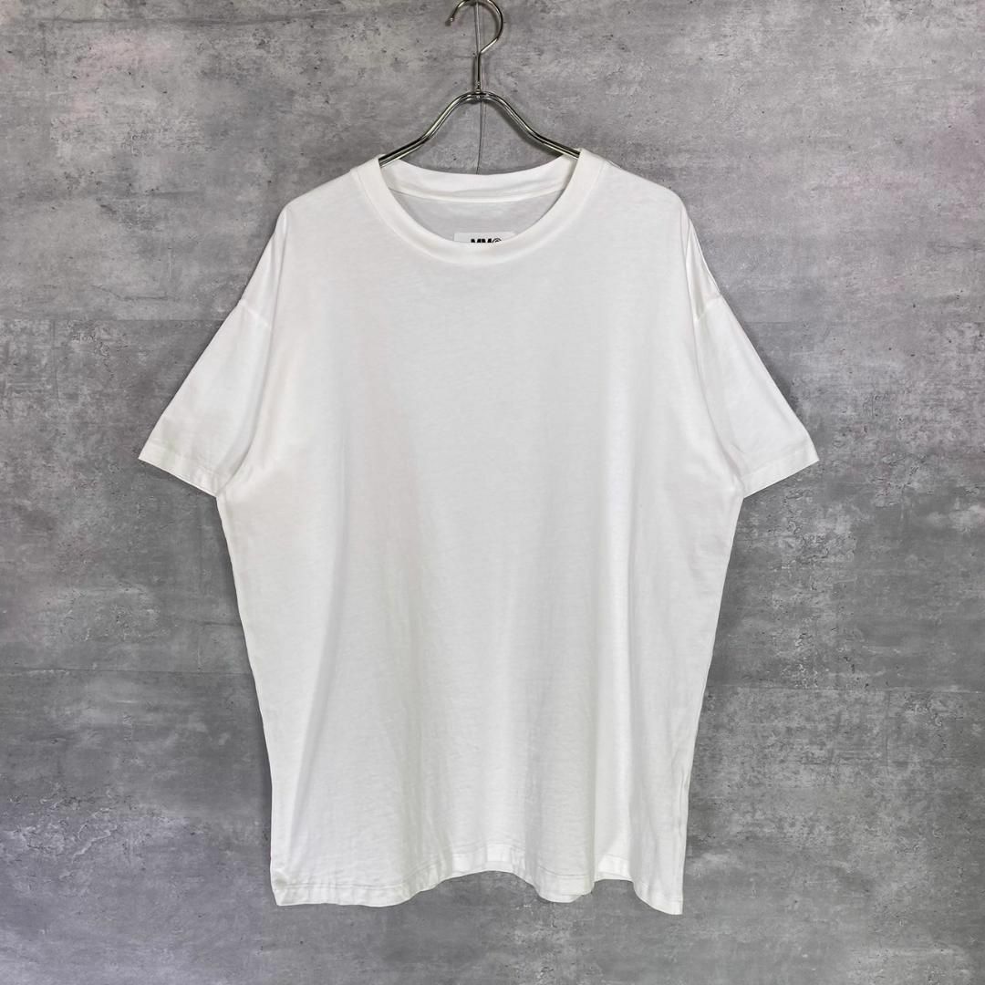 『MM6』エムエムシックス (M) オーバーサイズ無地半袖Tシャツ