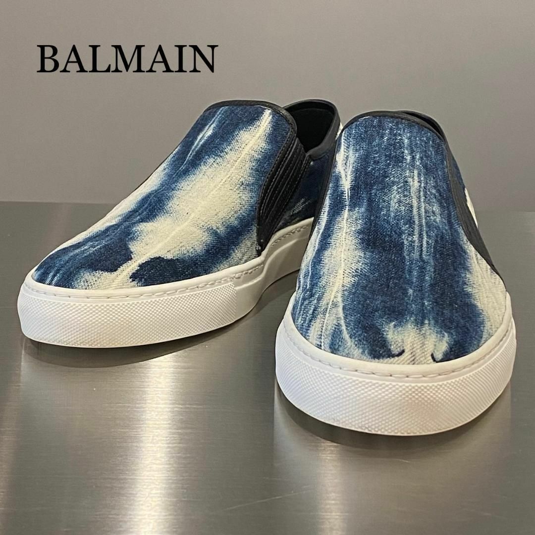 『BALMAIN』バルマン (42) デニムスリッポンスニーカー