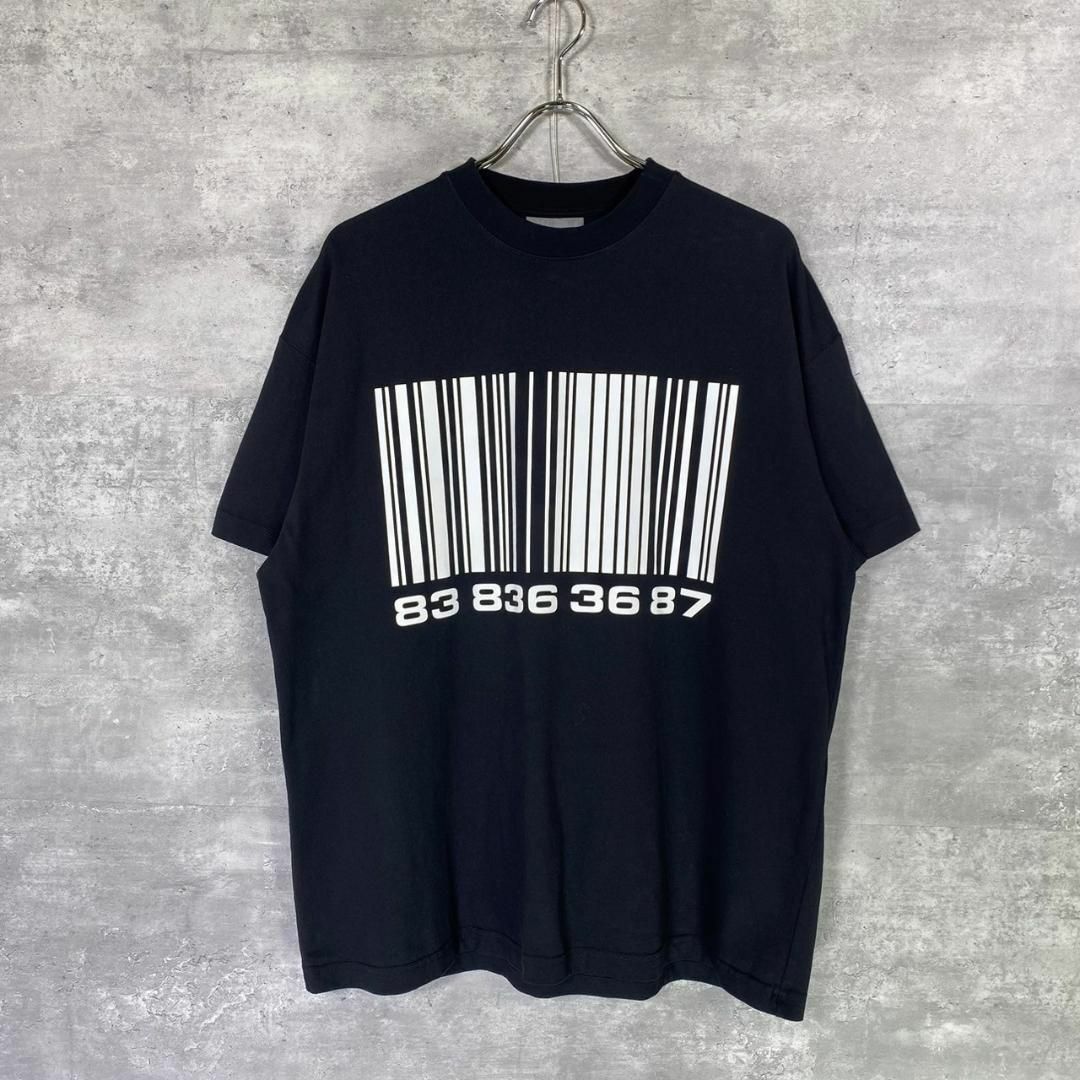 『VTMNTS』ヴェトモン (S) バーコード 半袖Tシャツ
