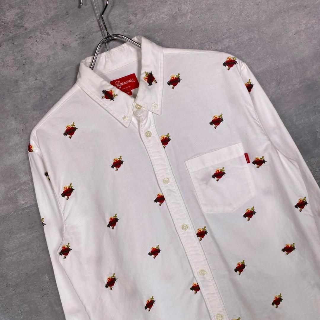 『SUPREME』シュプリーム (M) ボタンダウン 長袖シャツ