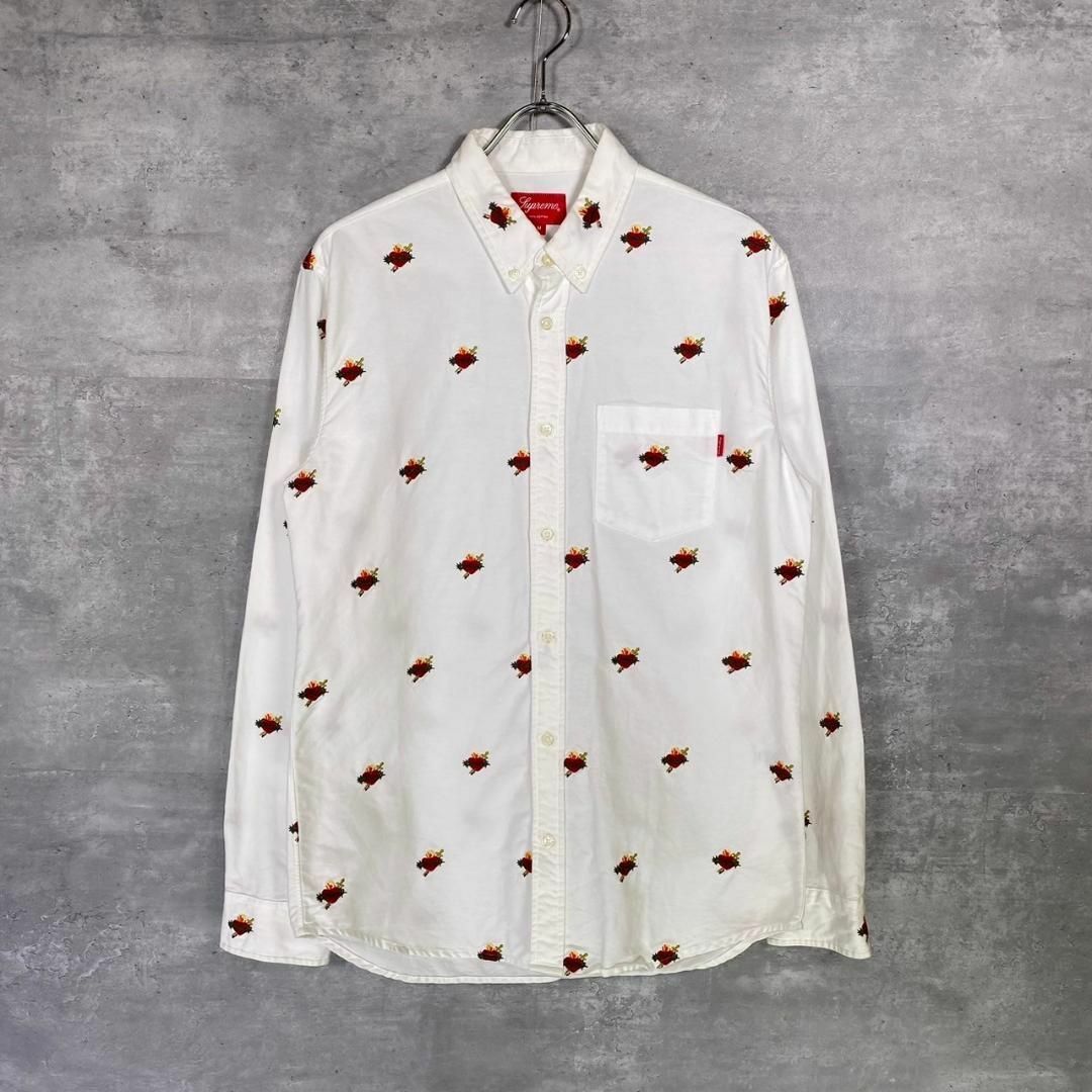 『SUPREME』シュプリーム (M) ボタンダウン 長袖シャツ
