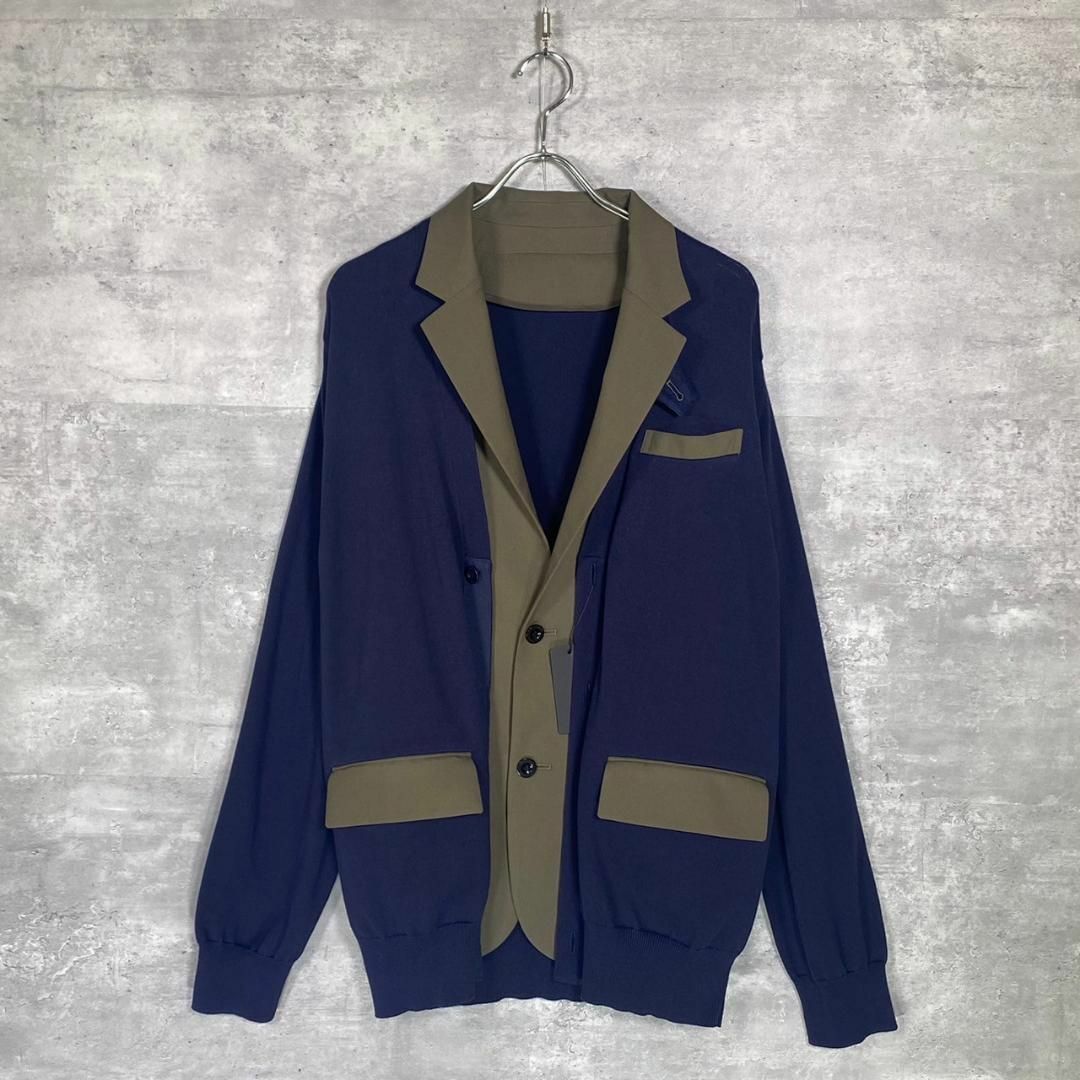 『sacai』サカイ (3) Suiting Mix Jacket カーディガン