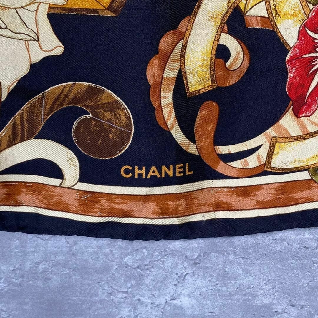 『CHANEL』シャネル ココマーク フラワー スカーフ