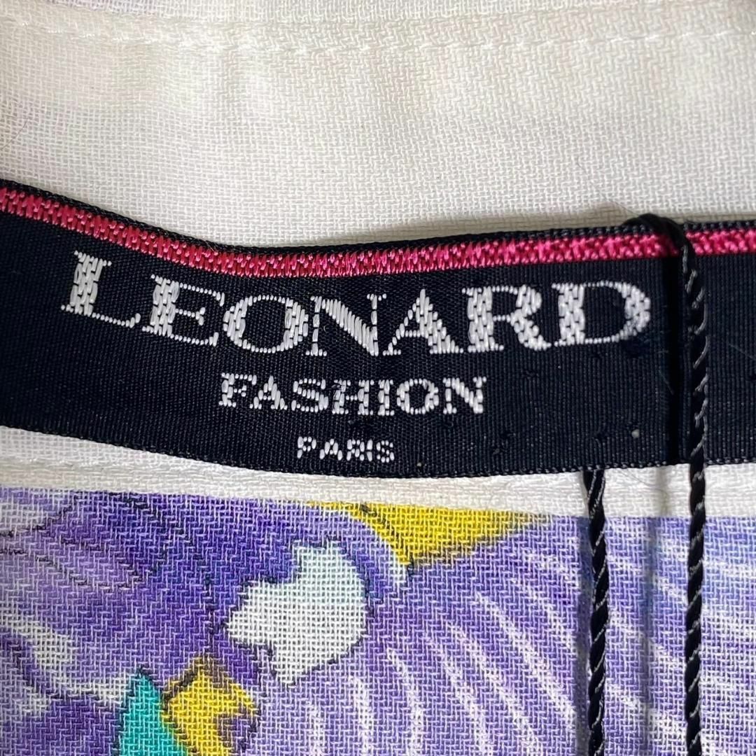 『LEONARD』レオナール (9R) フローラル柄長袖シャツブラウス