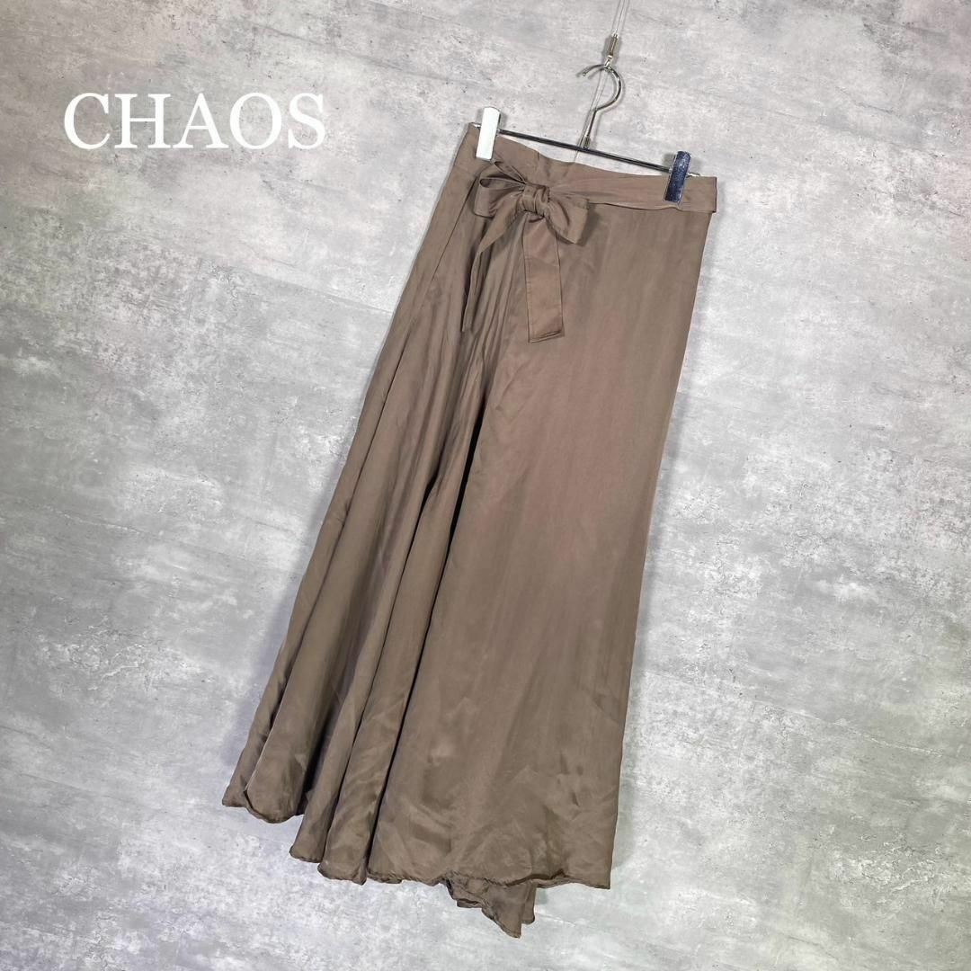 『CHAOS』カオス (FREE) ブルーニーベル キュプラ ラップスカート