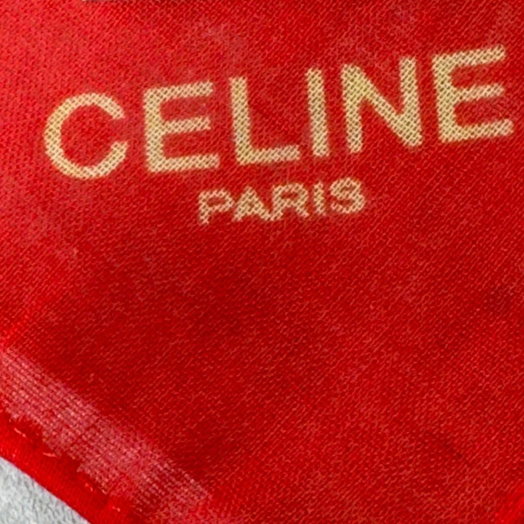 『CELINE』セリーヌ 総柄 ラッパ コットンスカーフ