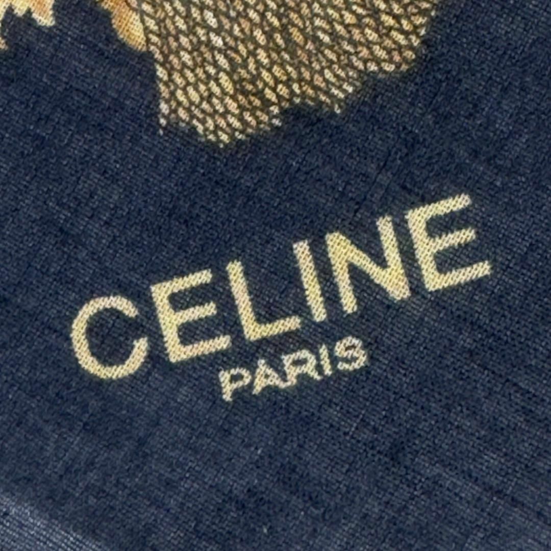 『CELINE』セリーヌ 総柄 ラッパ コットンスカーフ
