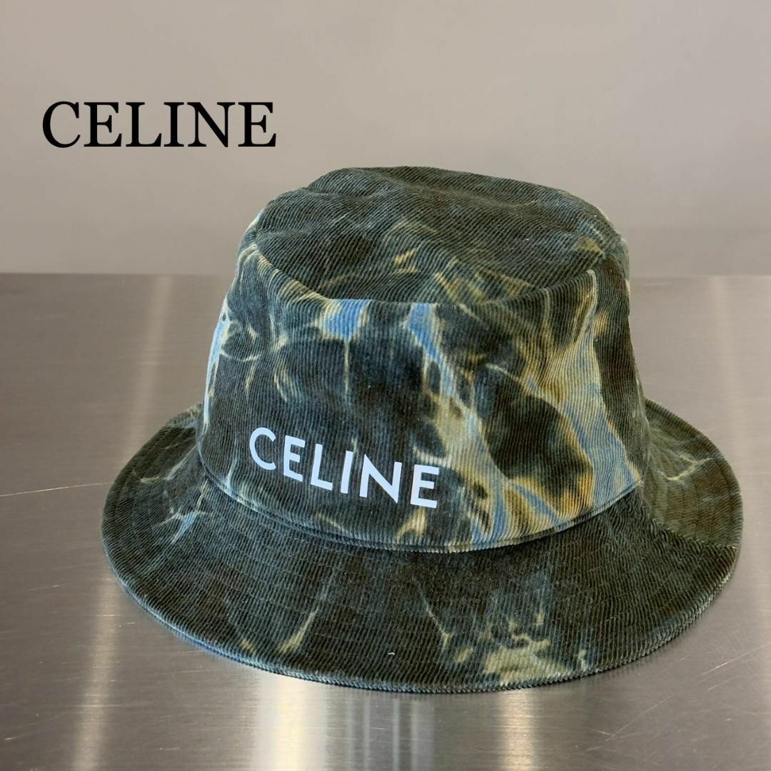 『CELINE』セリーヌ (L) タイダイ柄コーデュロイバケットハット