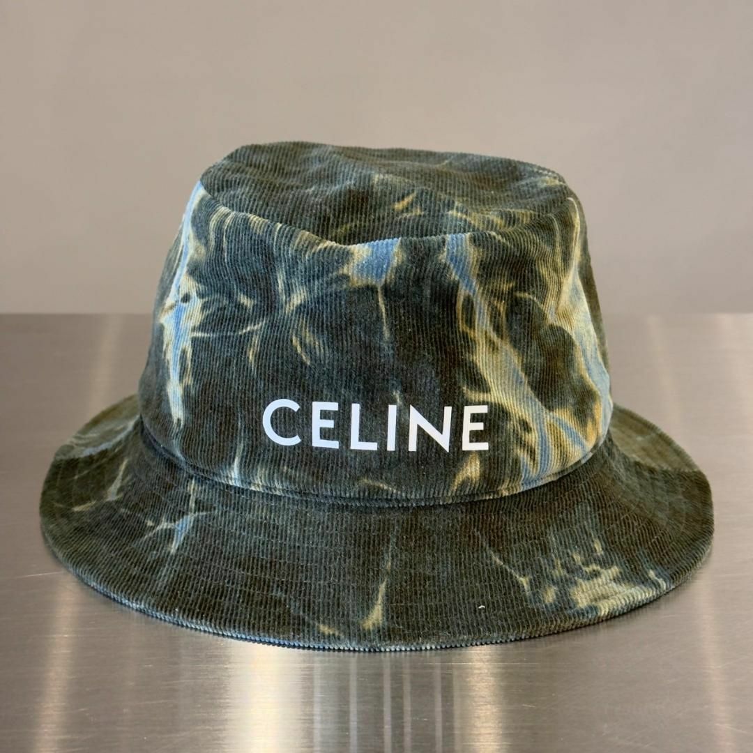 『CELINE』セリーヌ (L) タイダイ柄コーデュロイバケットハット