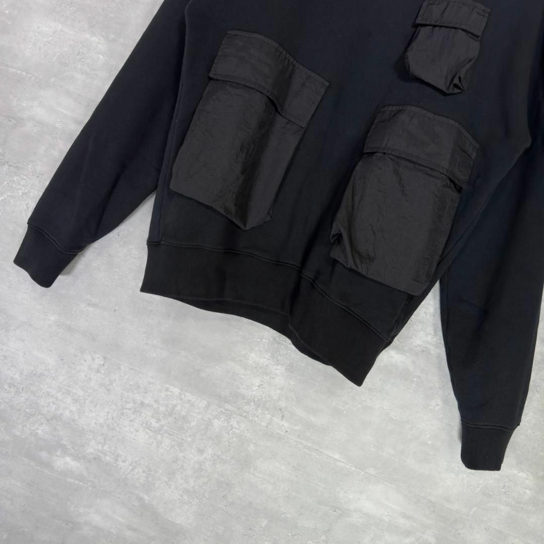 『STUSSY』ステューシー (M) 異素材切替フラップポケットフーディー