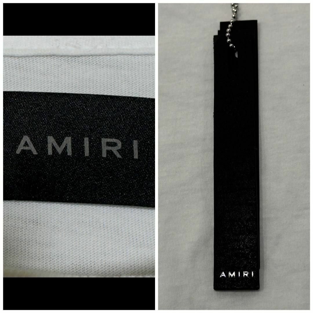 『AMIRI』アミリ (M) ロゴプリントクルーネック Tシャツ