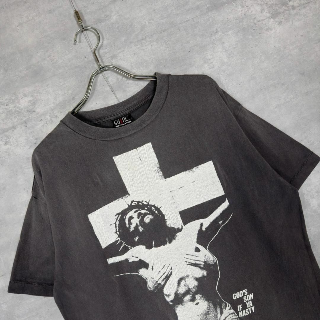 『SAINT MICHAEL』セントマイケル (L) キリストプリントTシャツ