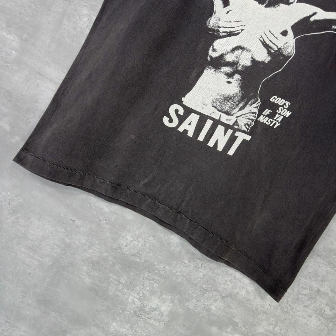『SAINT MICHAEL』セントマイケル (L) キリストプリントTシャツ