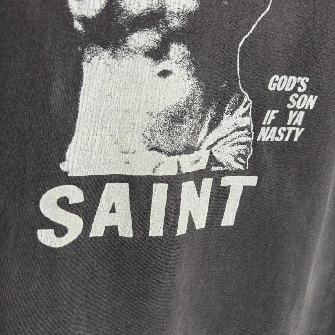 『SAINT MICHAEL』セントマイケル (L) キリストプリントTシャツ