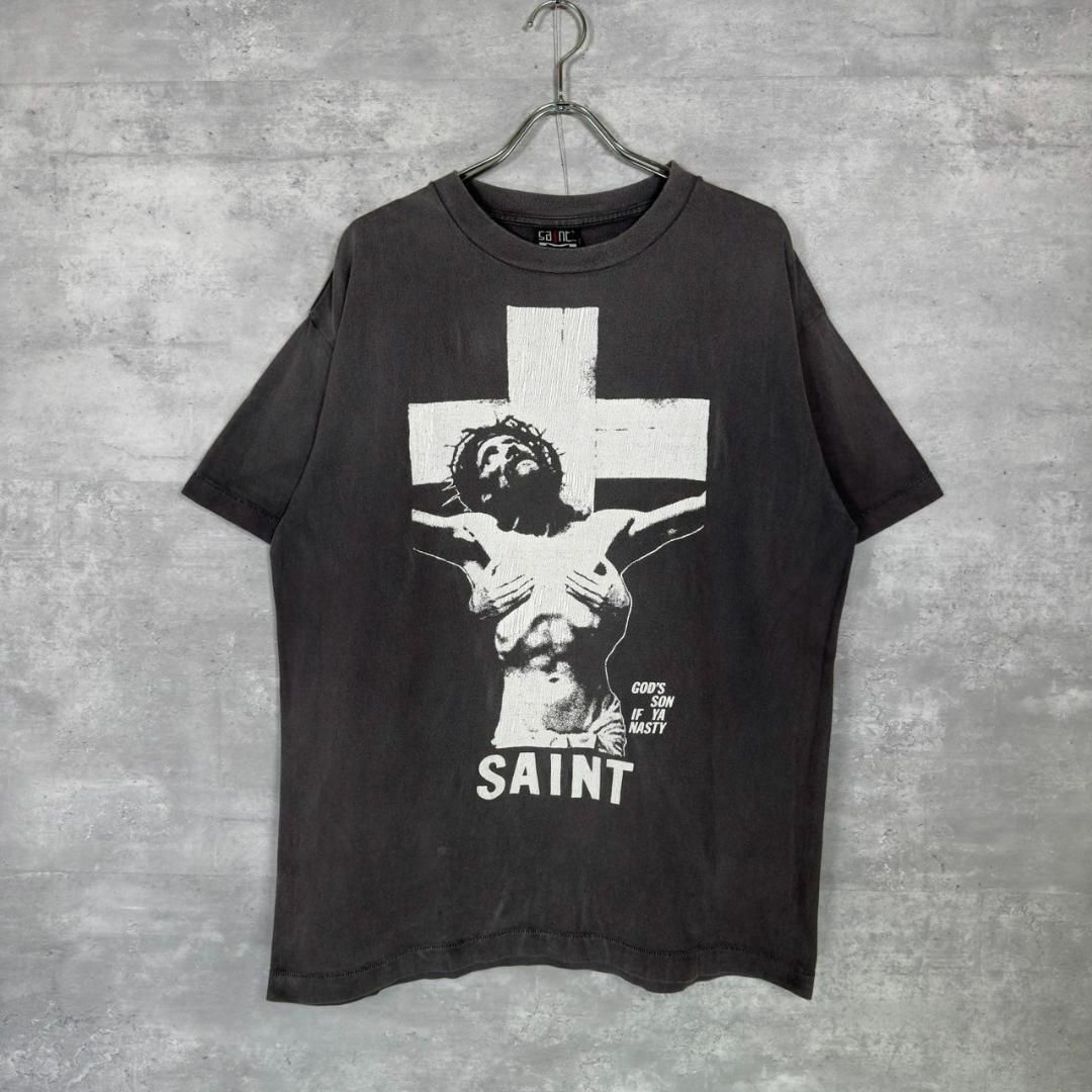 『SAINT MICHAEL』セントマイケル (L) キリストプリントTシャツ